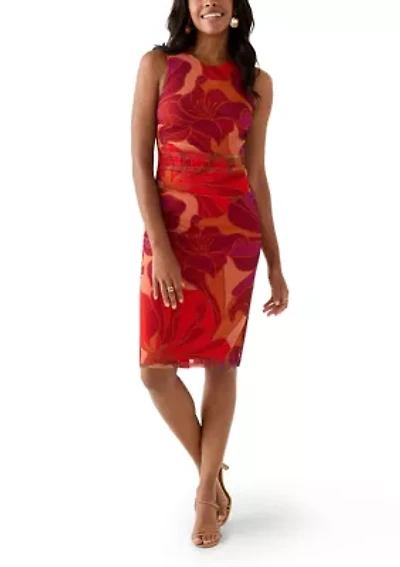 Women's Sleeveless Sheath Midi Dress