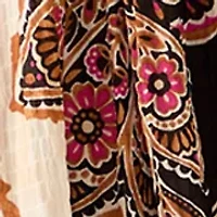 Women's Square Neck Paisley Print Midi Dress