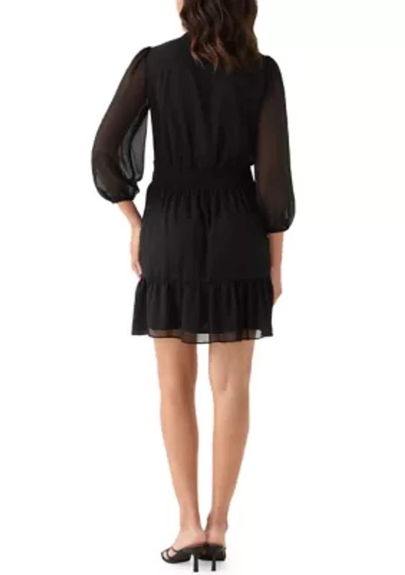 Women's Long Sleeve Mock Neck Dress