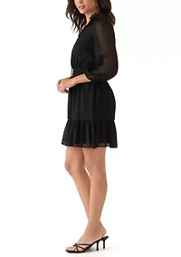 Women's Long Sleeve Mock Neck Dress