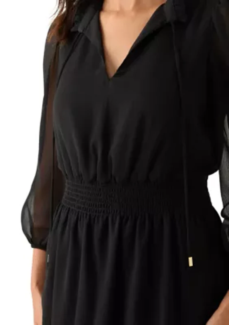 Women's Long Sleeve Mock Neck Dress