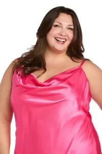 Long Satin Cowl Dress