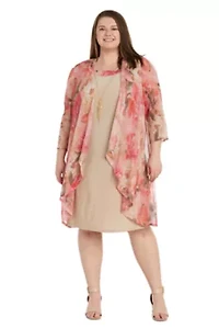 Printed Mesh Jacket Dress