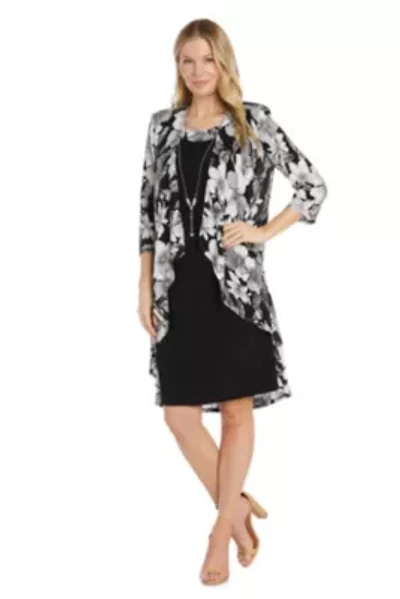 2Pc Print Bodre And Ity Fly Away Jacket Dress