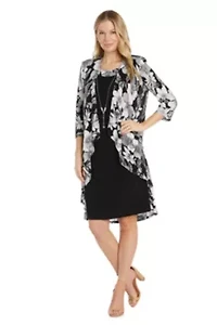 2Pc Print Bodre And Ity Fly Away Jacket Dress