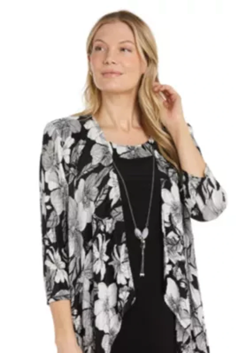 2Pc Print Bodre And Ity Fly Away Jacket Dress