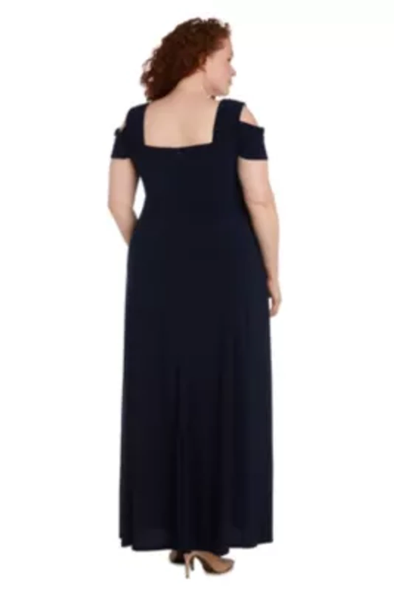 Plus Cold Shoulder Long Dress