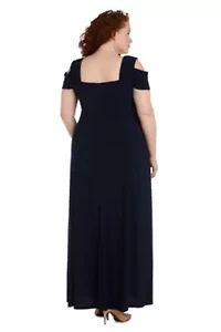 Plus Cold Shoulder Long Dress
