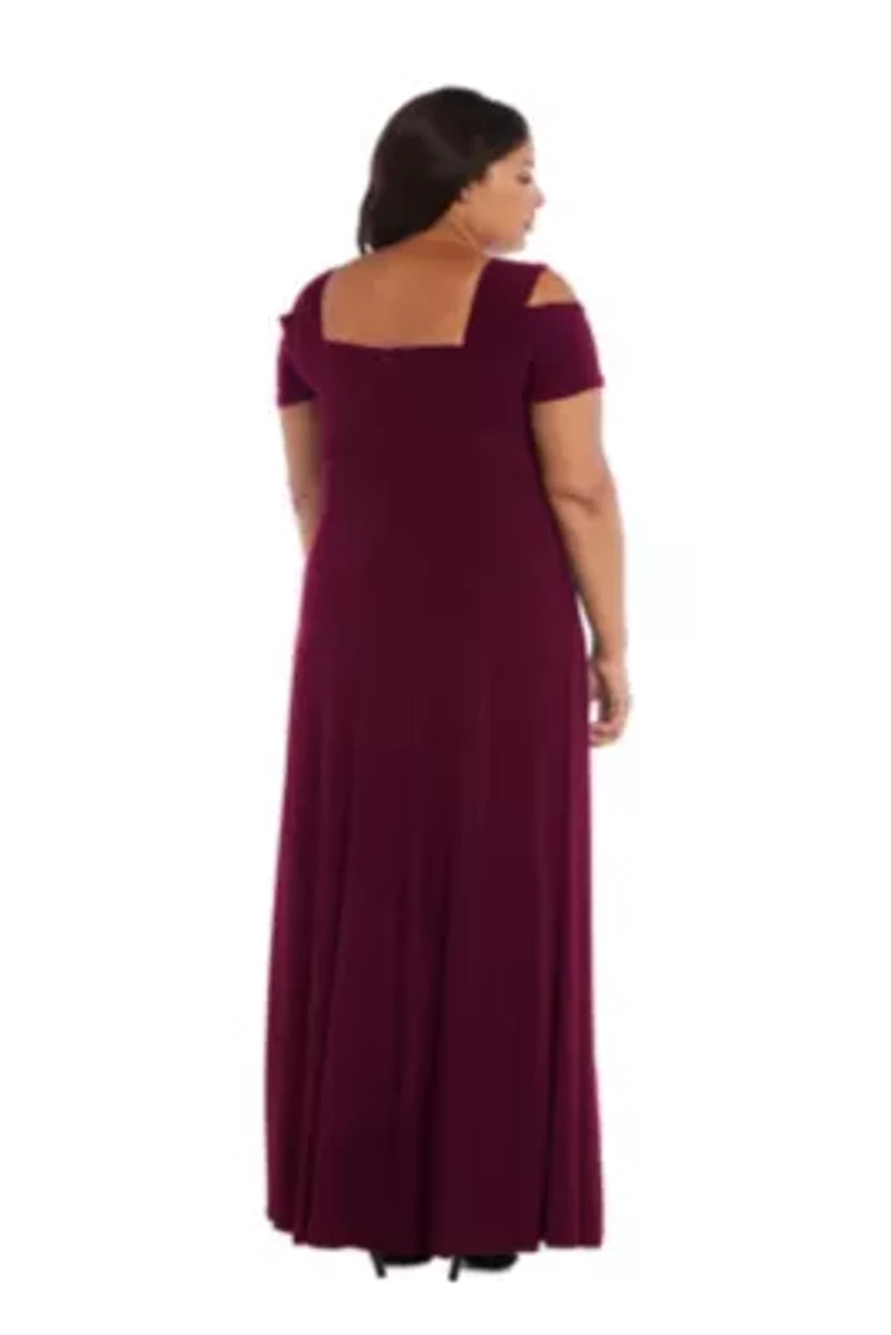 Plus Cold Shoulder Long Dress