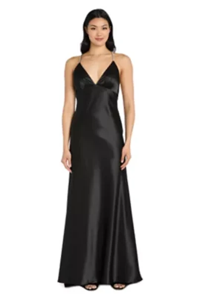 Long Silky Satin Dress