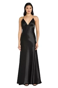 Long Silky Satin Dress