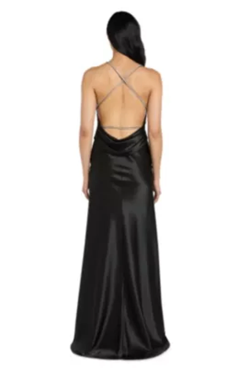 Long Silky Satin Dress