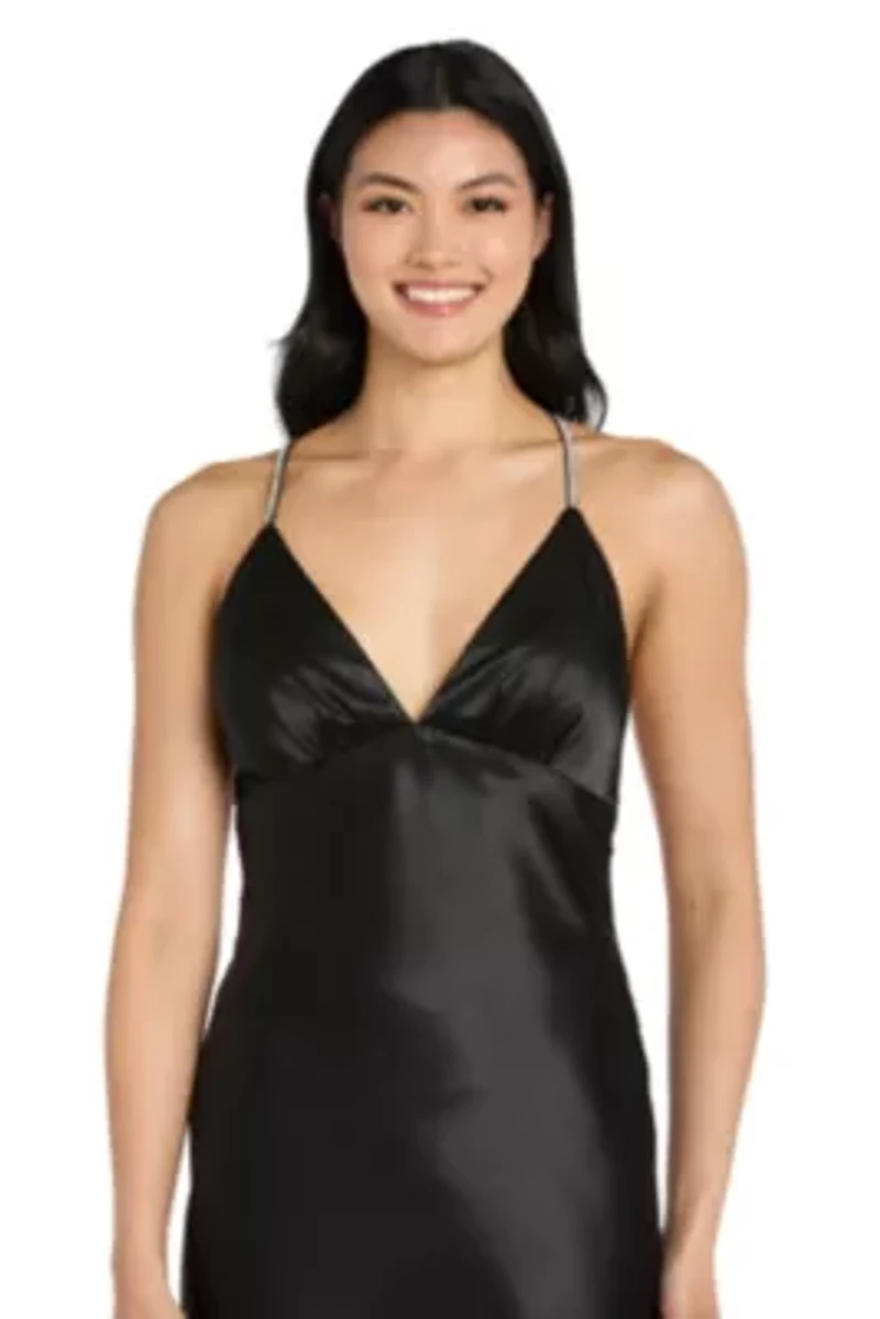 Long Silky Satin Dress