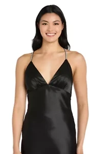 Long Silky Satin Dress