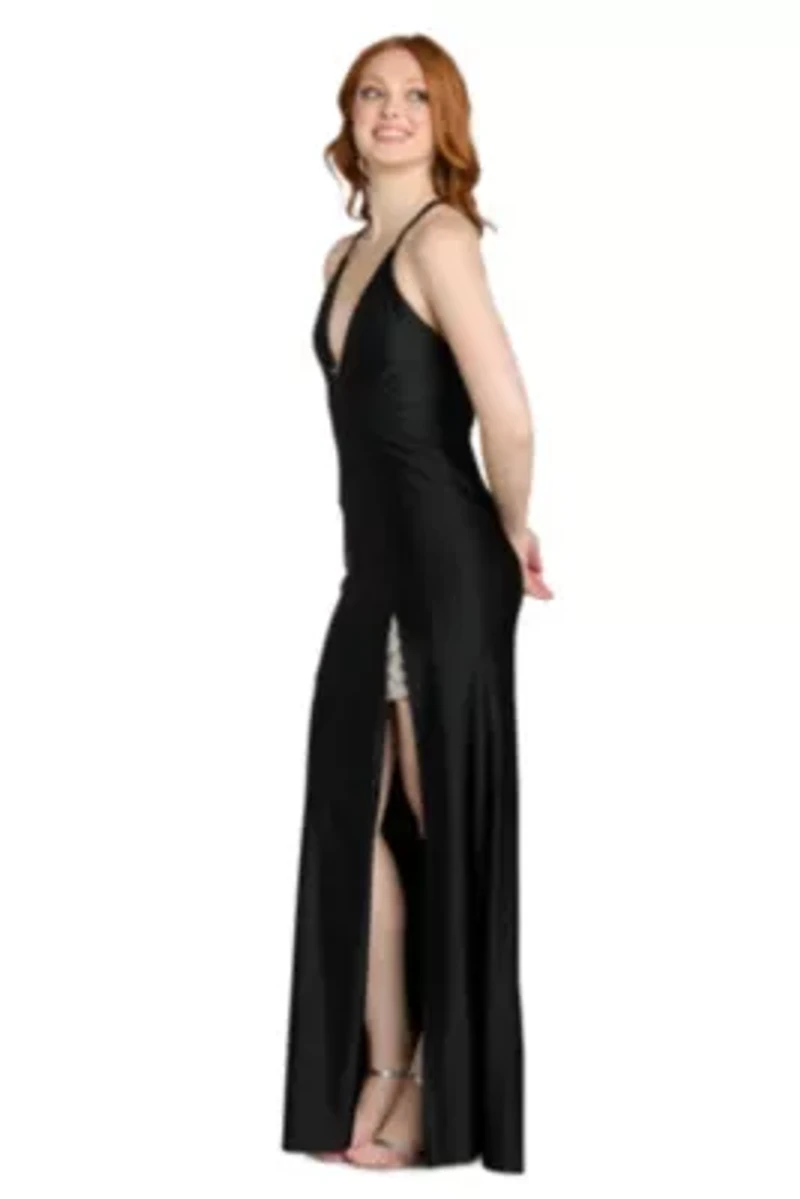 Long Stretch Satin Dress