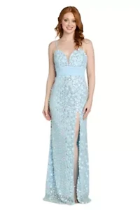 Long 3D Sequin Dress