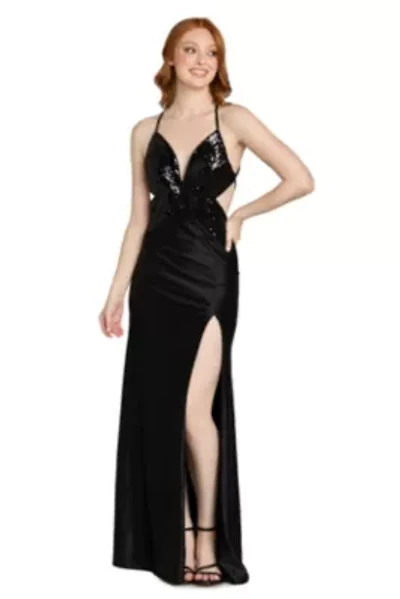 Butterfly Sequin Long Dress