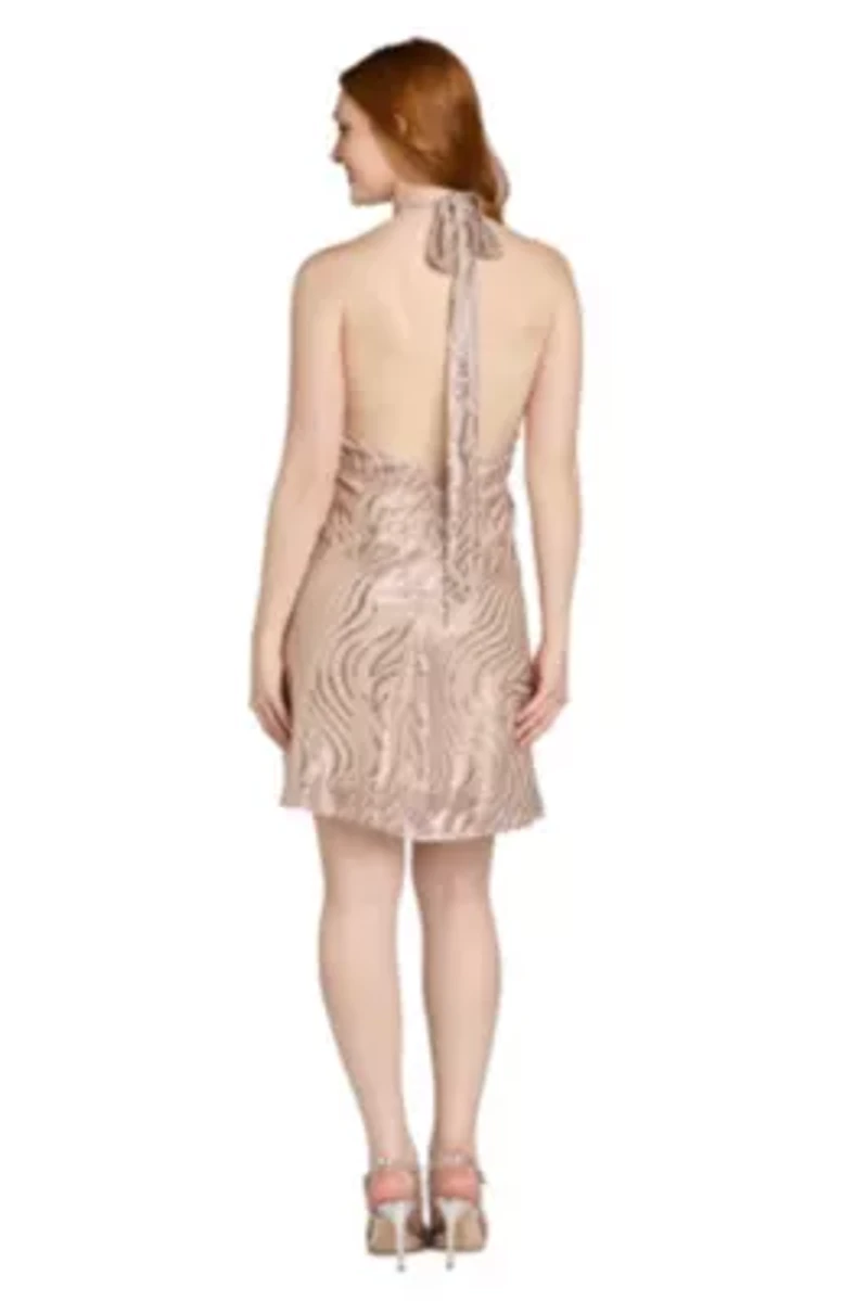 Short Metallic Foil Dress