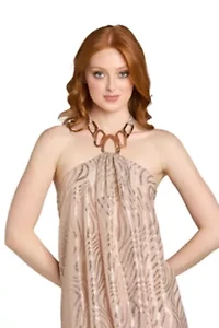 Short Metallic Foil Dress