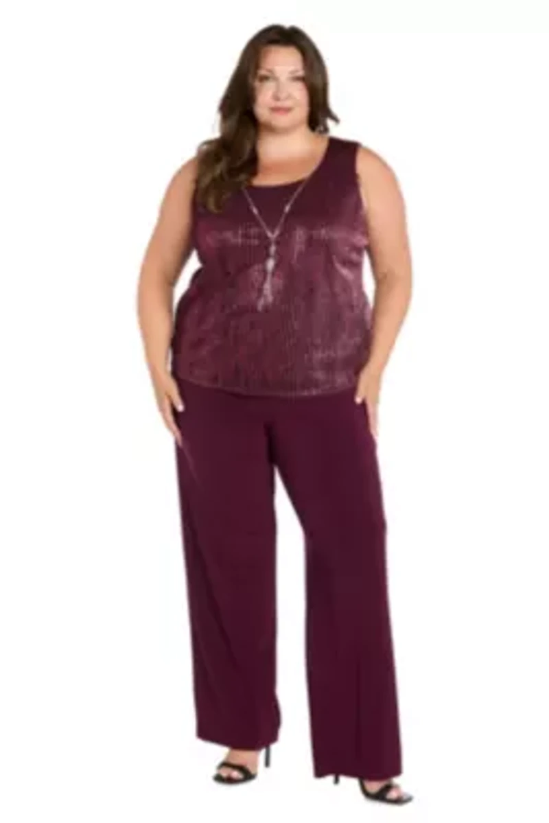 3pc Metallic Duster Pant Set