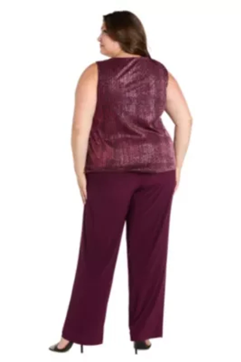 3pc Metallic Duster Pant Set