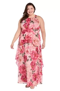 Long Chiffon Floral Dress