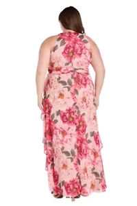 Long Chiffon Floral Dress