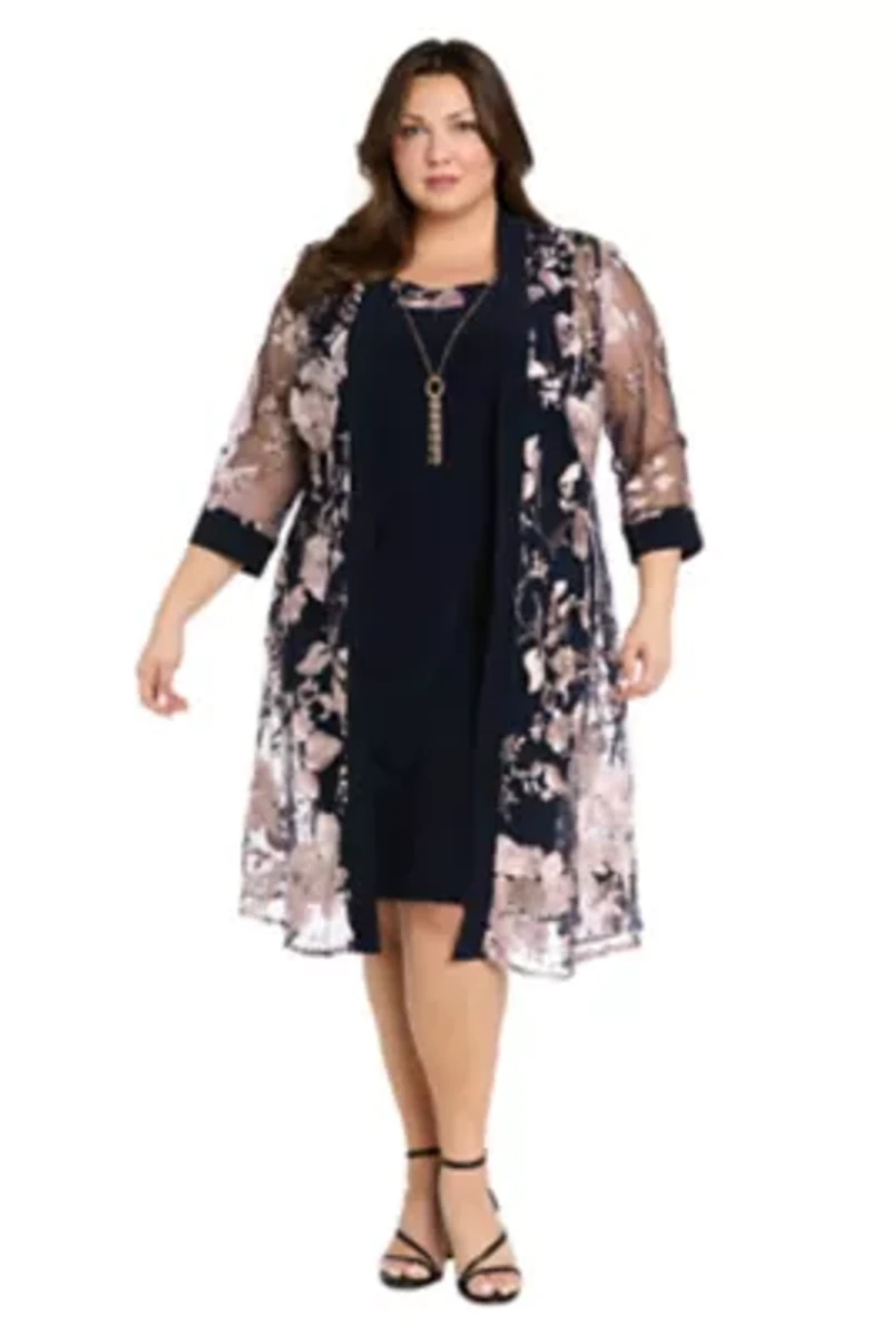Floral Threadwork Jacket Dress