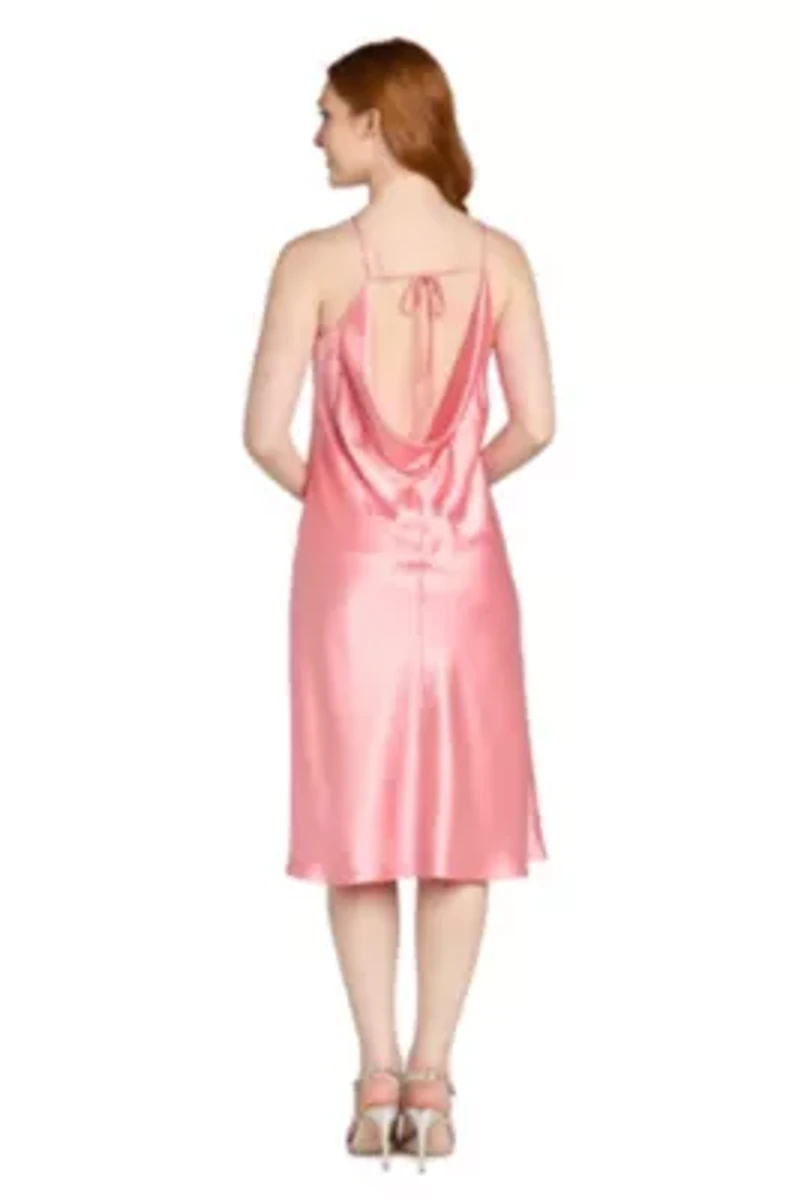 Midi Halter Satin Dress