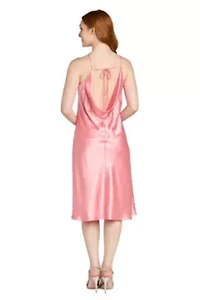 Midi Halter Satin Dress