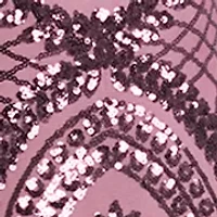 Women's Beaded Mesh Godet Gown