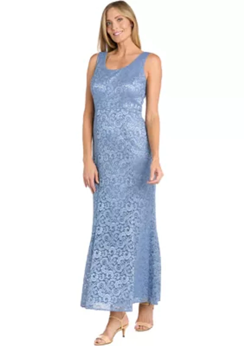 Long Lace 2 Pc Peplum Jacket Dress With Frog Closure