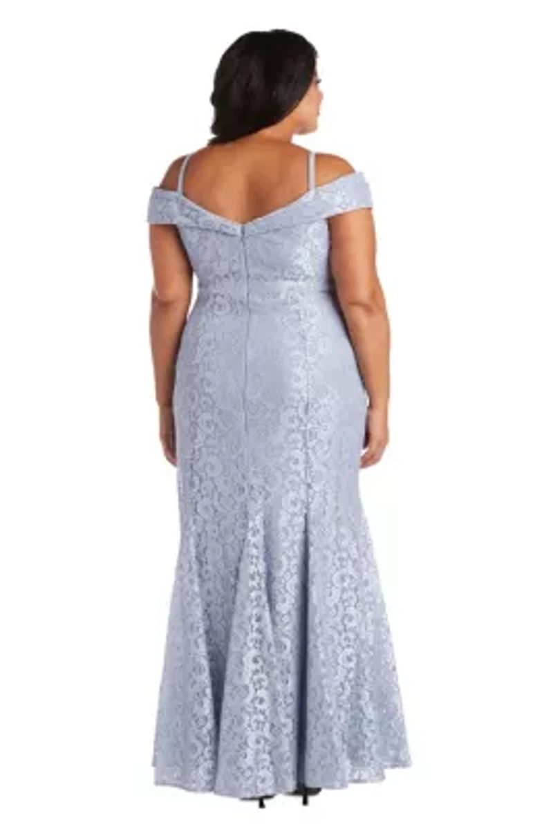 1Pc Long Empire Waist Off Shoulder Dress Wuth 7 Gore Mermaid