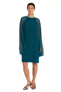 1Pc Short Mjc And Ity Dress With Rouched Neck