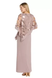 Sequin Lace Poncho Dress