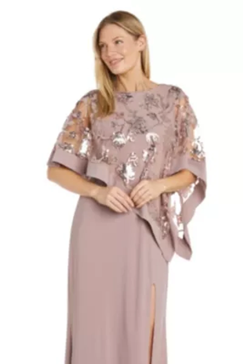 Sequin Lace Poncho Dress