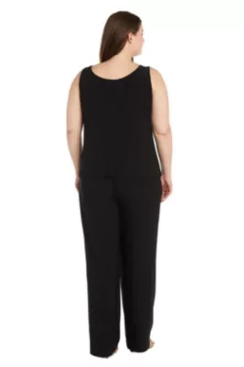 3Pc Emb Sequin Duster Jacket Over Ity Tank And Pant