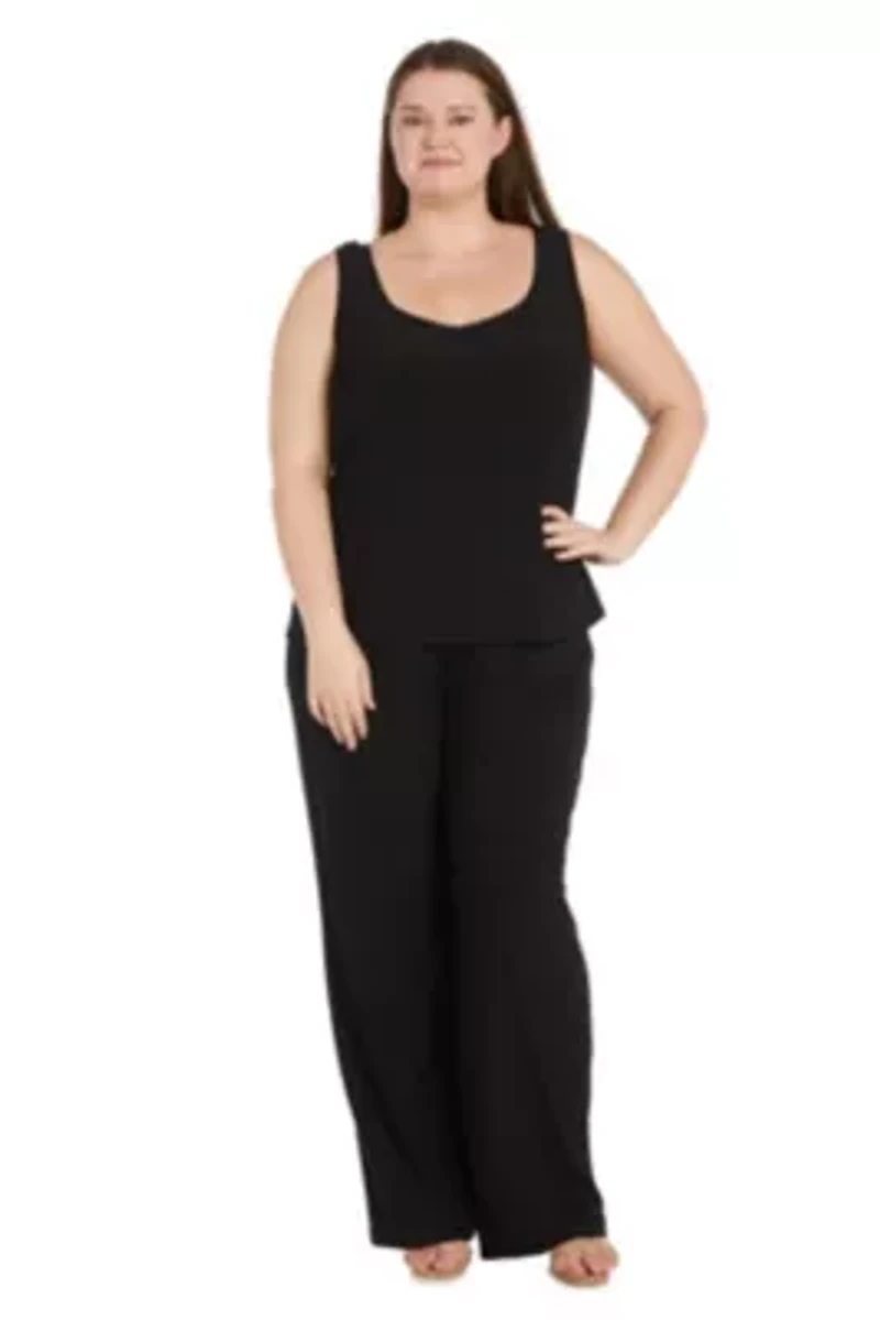 3Pc Emb Sequin Duster Jacket Over Ity Tank And Pant