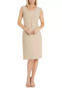 Women's 3/4 Sleeve Solid A-Line Jacket Dress