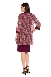 Paisley Printed Jacket Dress