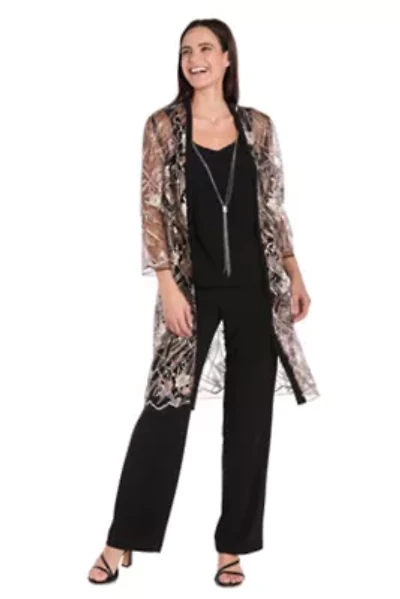Beaded Duster Pantsuit