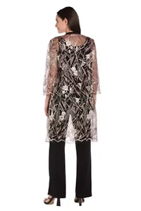Beaded Duster Pantsuit