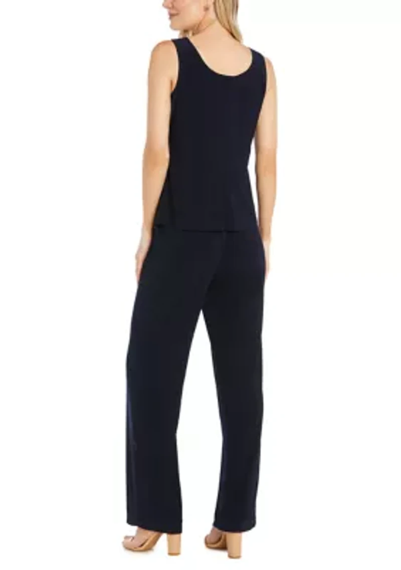 Women's Scoop Neck Chiffon Pantset
