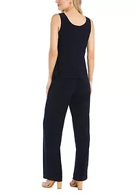 Women's Scoop Neck Chiffon Pantset