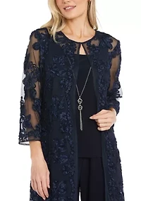 Women's Scoop Neck Chiffon Pantset