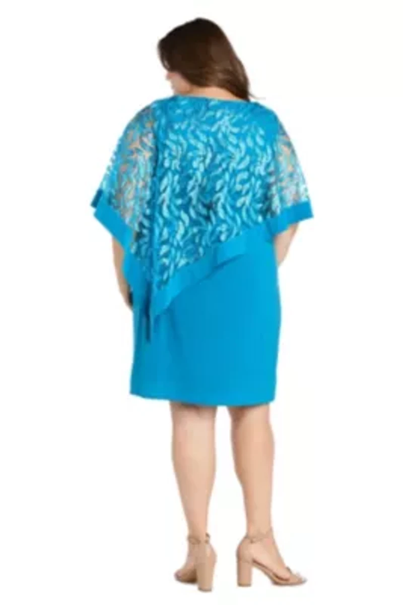Womens 1Pc Leaf Sequin Pattern Poncho Dress