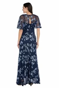 Long Sequin Floral Dress