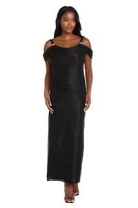 Off The Shoulder Metallic Dress