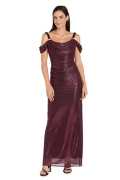 Off The Shoulder Metallic Dress