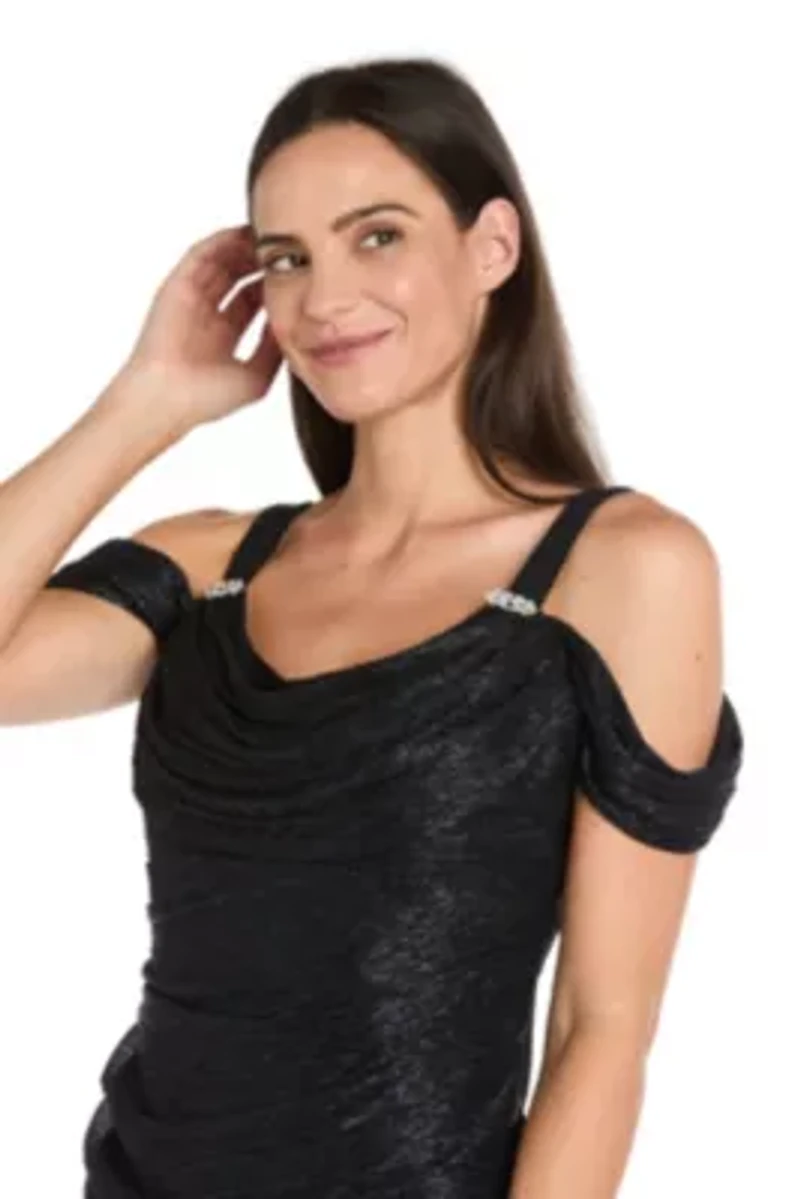 Off The Shoulder Metallic Dress